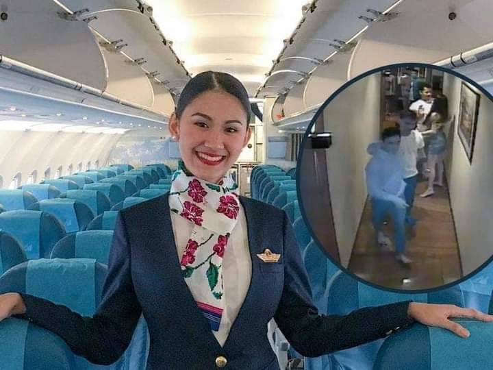 CHRISTINE bergambar dalam pesawat Philippine Airlines 