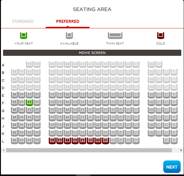 电影院的黄金座位图 不知道坐第几排最舒服 跟着选就对了 Ttn 谈谈网