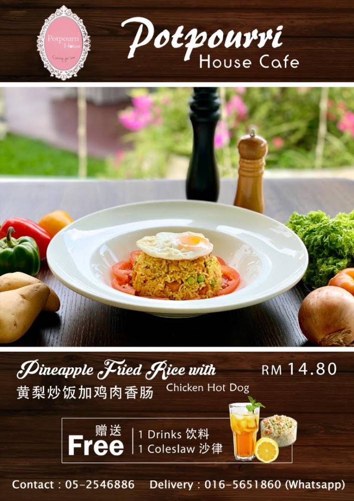 怡保浪漫餐厅Potpourri House Cafe！超值午市套餐只需RM9.80起！ Marketplace for creative