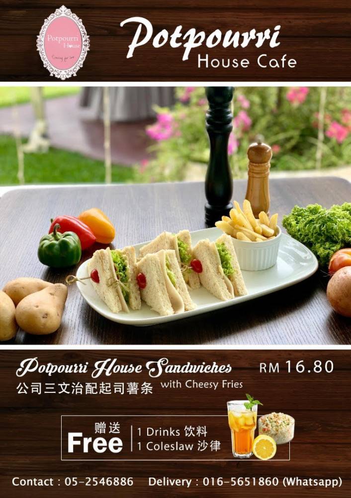 怡保浪漫餐厅Potpourri House Cafe！超值午市套餐只需RM9.80起！ Marketplace for creative