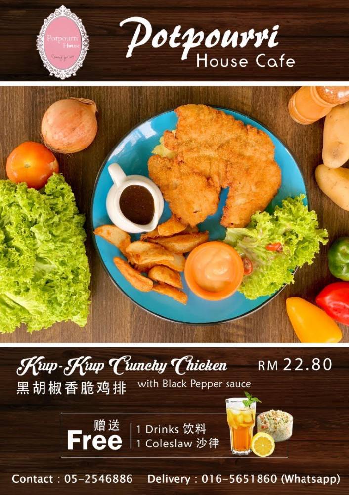 怡保浪漫餐厅Potpourri House Cafe！超值午市套餐只需RM9.80起！ Marketplace for creative