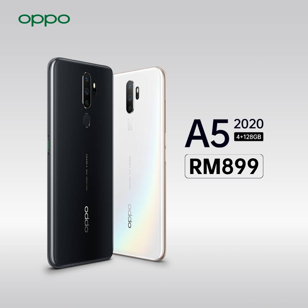 OPPO A5 2020手机已经正式发售！四摄镜头、5000mAh超大电池，售价RM8XX 