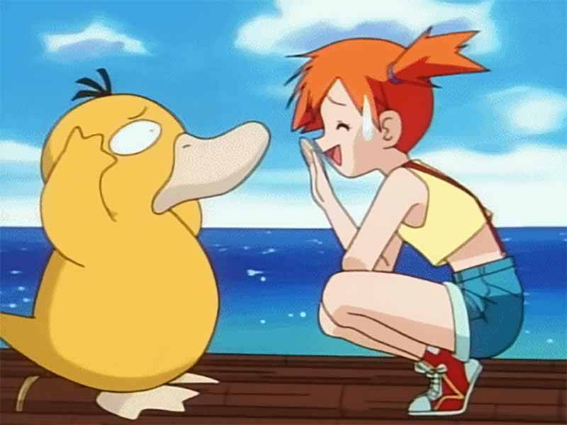 Misty es golpeado por grandes pokemon