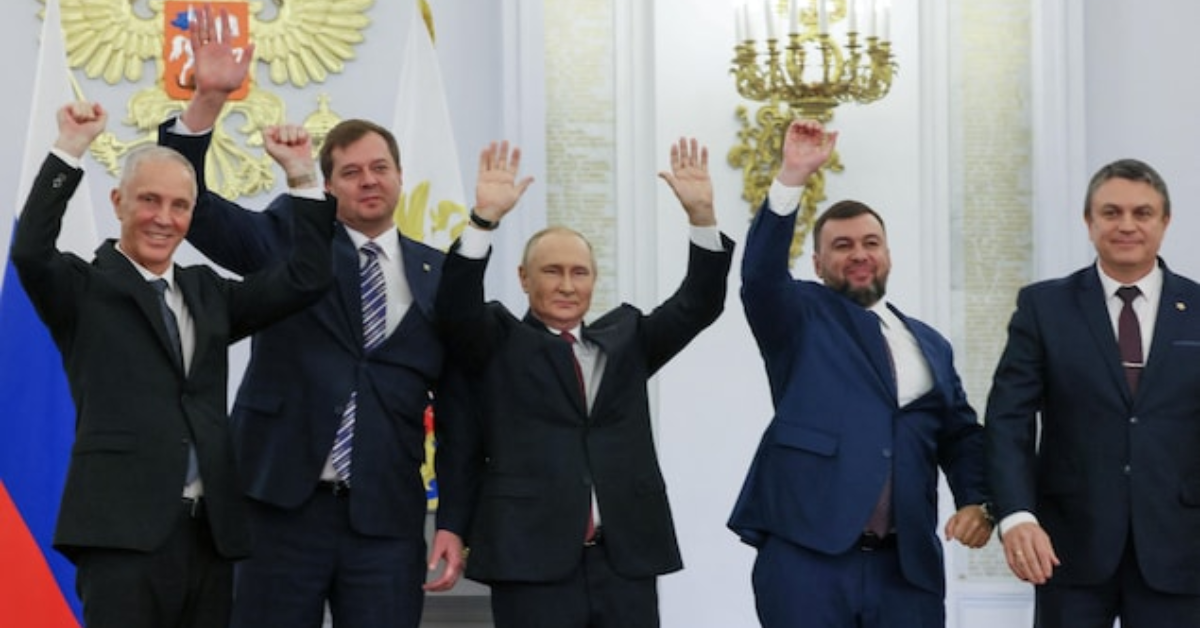 普汀与4首长签字了！俄罗斯正式吞并乌克兰4州！