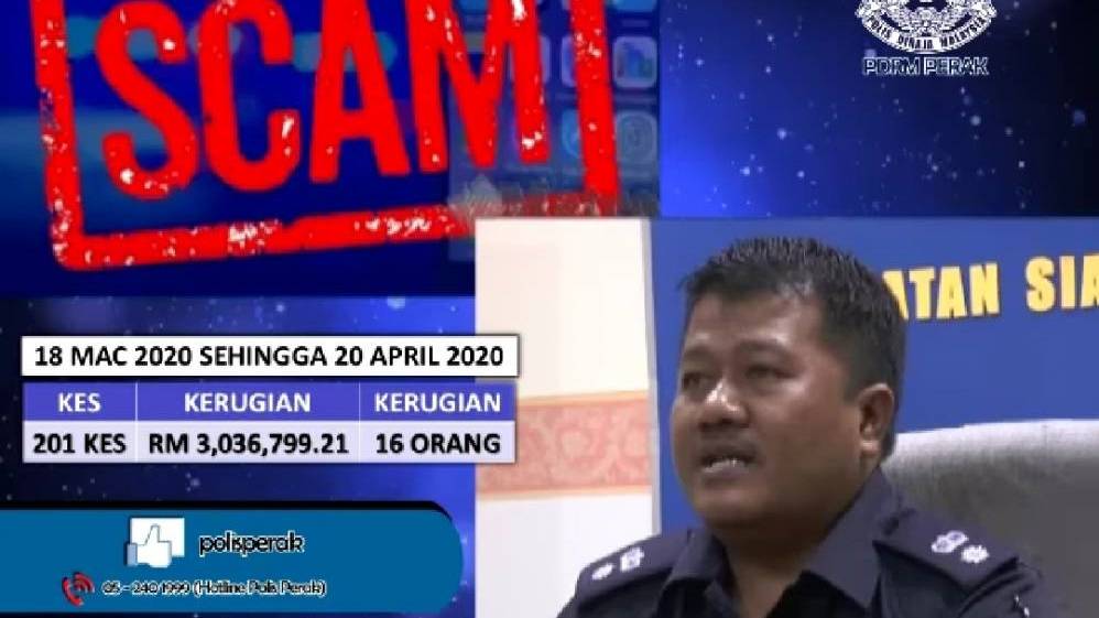 AWAS PENIPUAN  ONLINE BERTAMBAH DI PERAK 