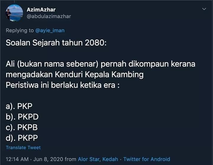 Soalan Pengajian Am tahun 2080! Beza PKP, PKPD, PKPB, PKPP 